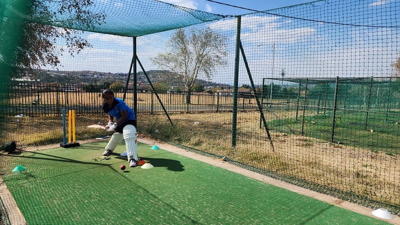 Youth cricket batting practice